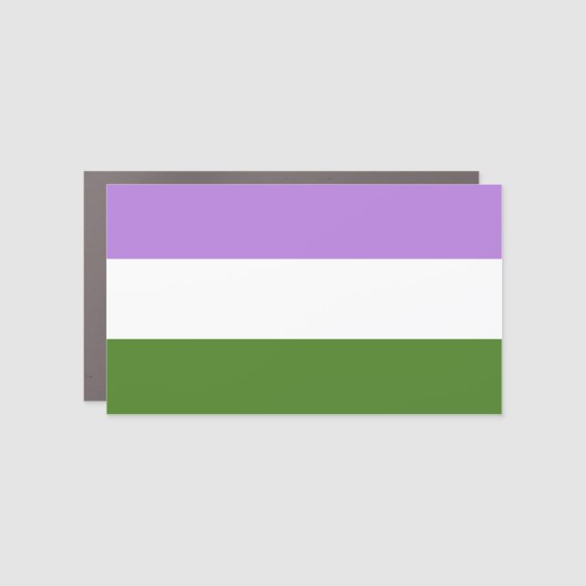 Queer Pride Flag Car Magnet (Front)