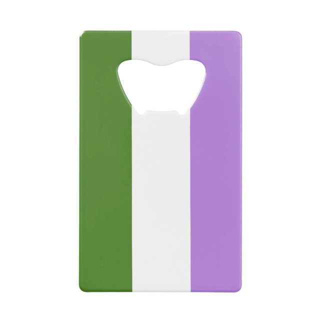 Queer Pride Flag Credit Card Bottle Opener (Front)