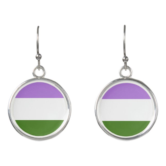 Queer Pride Flag Earrings (Front)