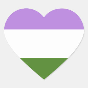Queer Pride Flag Heart Sticker