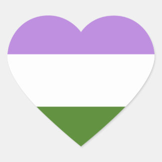 Queer Pride Flag Heart Sticker