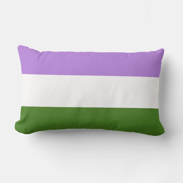 Queer Pride Flag Lumbar Pillow (Front)