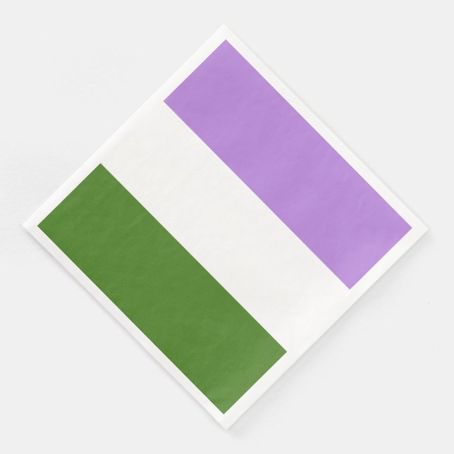 Queer Pride Flag Paper Dinner Napkins (Corner)