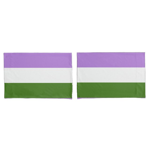 Queer Pride Flag Pillow Case (Front-Set)