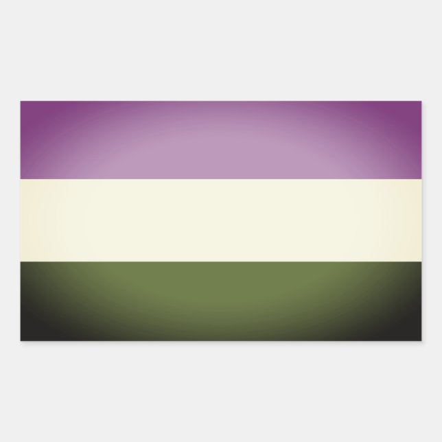 Queer Pride Flag Rectangular Sticker (Front)