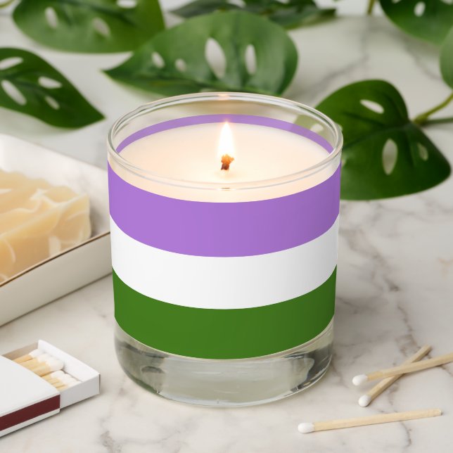 Queer Pride Flag Scented Candle (Lit)