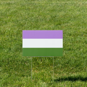 Queer Pride Flag Sign