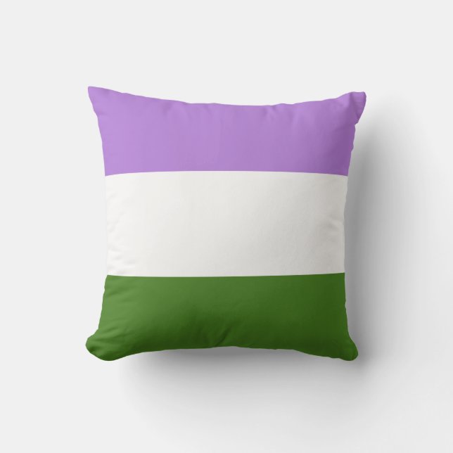 Queer Pride Flag Throw Pillow (Front)