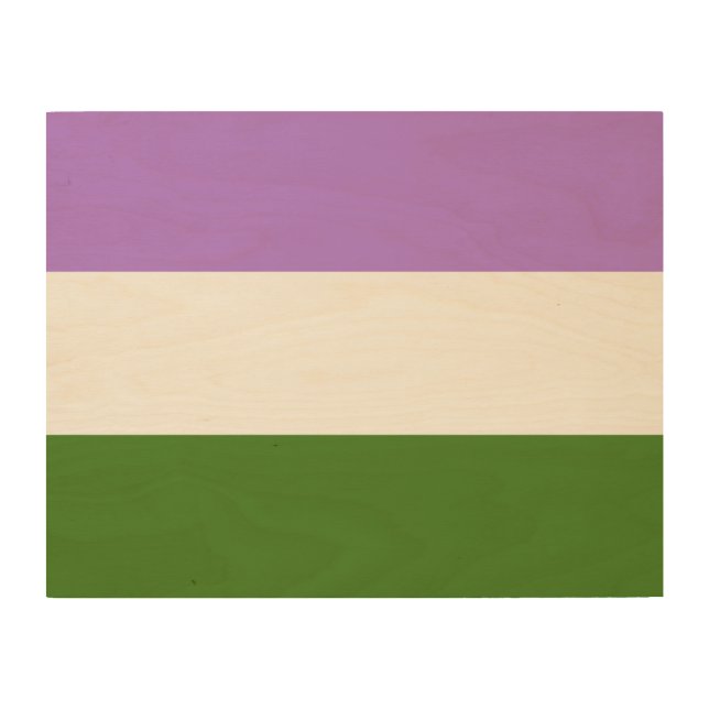 Queer Pride Flag Wood Wall Art (Front)