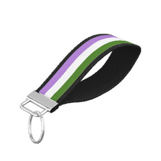 Queer Pride Flag Wrist Keychain