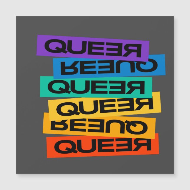 Queer- pride gay with rainbow color   (Front)