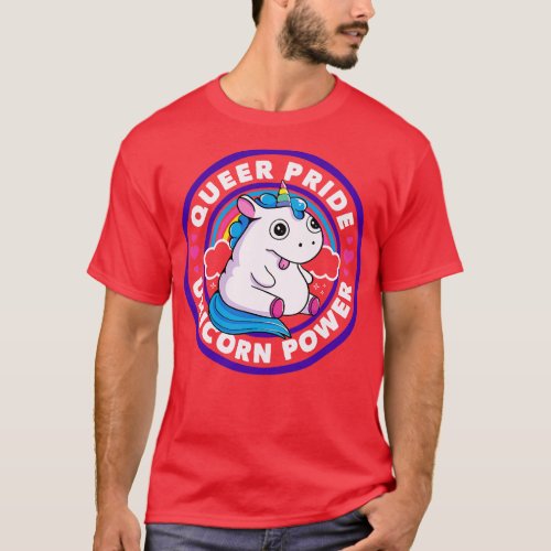 Queer Pride Unicorn Power by Tobe Fonseca T_Shirt