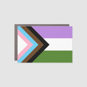 Queer Progress Pride Flag Car Magnet
