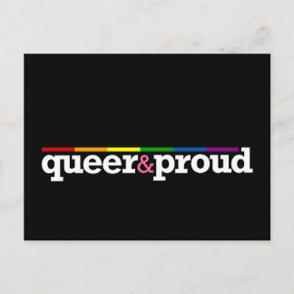 Queer&proud Black Postcard