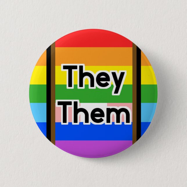 Queer SCV Pronoun Button They Them (Front)
