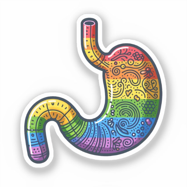 Queer Stomach Sticker (Front)