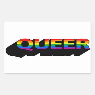 QUEER T-Shirt Rectangular Sticker
