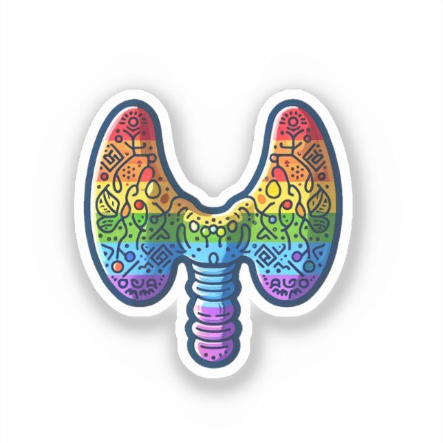 Queer Thyroid Sticker (Front)