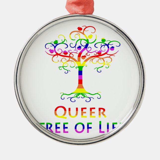Queer Tree of Life Zazzle.png Metal Ornament (Front)