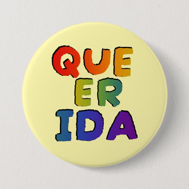 Queerida - Queer and Loved Button (Front)