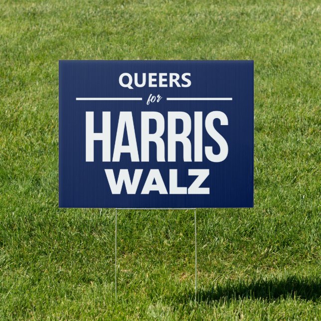 Queers for Harris Walz Sign (Insitu)