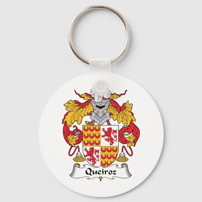 Queiroz Family Crest Keychain (Front)