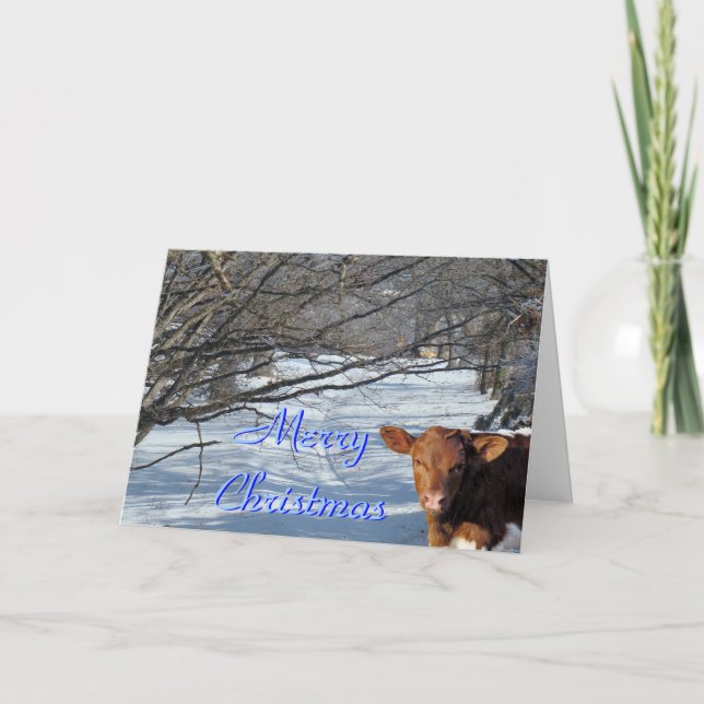 QuellaSnowyChristmas-customize Holiday Card (Front)