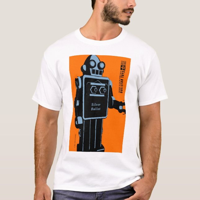 Quelstar Toys Silver Bullet Tin Toy Robot T-Shirt (Front)