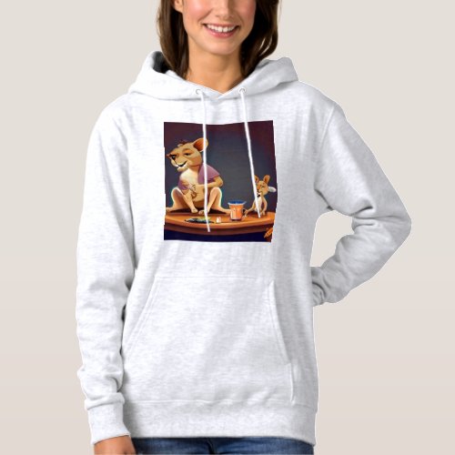 Quench Your Thirst with Kangaroo_Sharing Drinks  Hoodie