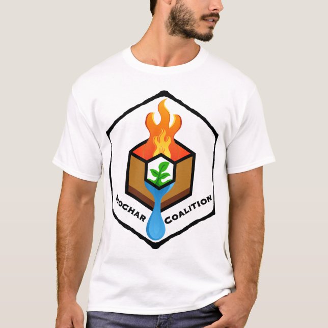 Quenching Charcoal white T-Shirt (Front)