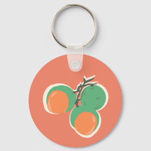 Quenepas Spanish Limes Fruit Hand Drawn Keychain