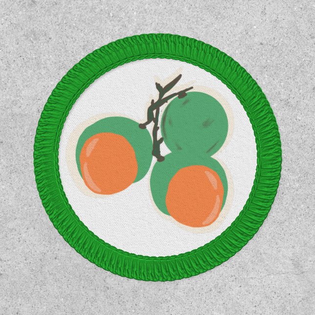 Quenepas Spanish Limes Fruit Hand Drawn       Patch (Front)