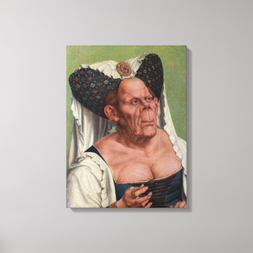 Quentin Matsys _ A Grotesque Old Woman Canvas Print