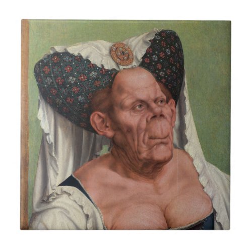 Quentin Matsys _ A Grotesque Old Woman Ceramic Tile