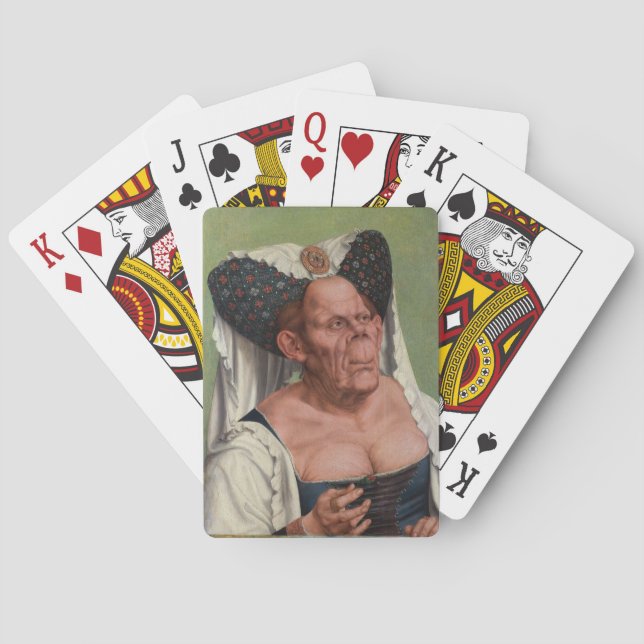 Quentin Matsys - A Grotesque Old Woman Poker Cards (Back)