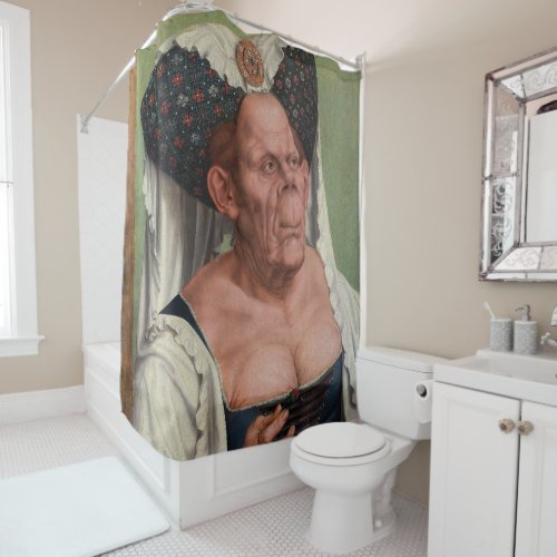 Quentin Matsys _ A Grotesque Old Woman Shower Curtain