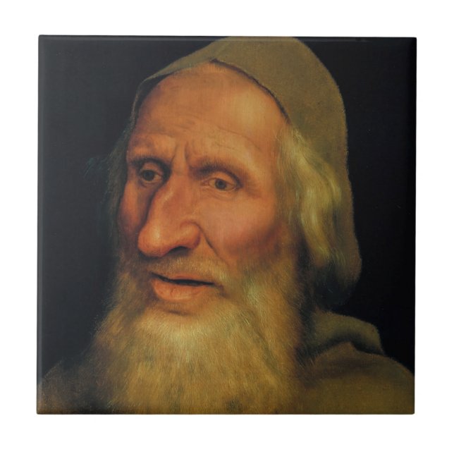 Quentin Matsys - Head of an Old Man Ceramic Tile (Front)