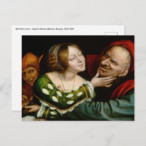 Quentin Matsys _ Matched Lovers Postcard