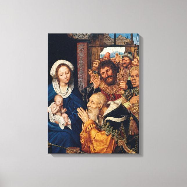 Quentin Matsys - The Adoration of the Magi Canvas Print (Front)