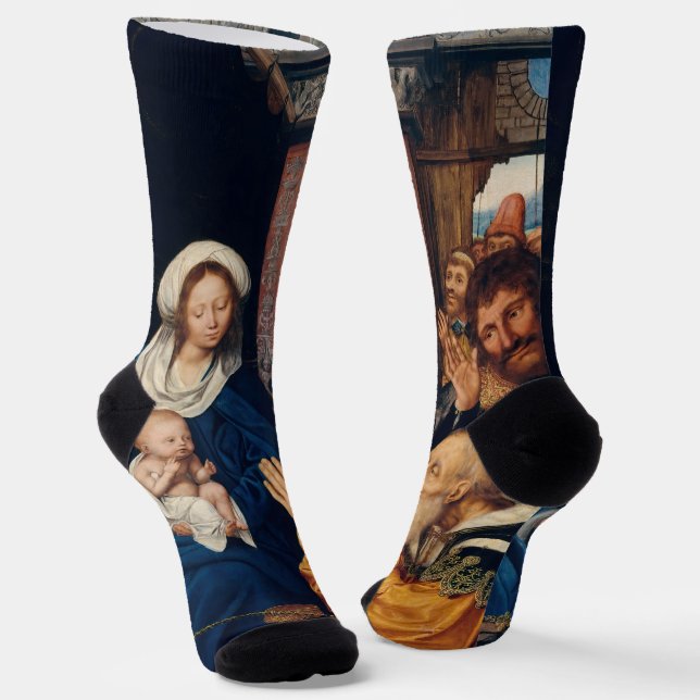 Quentin Matsys - The Adoration of the Magi Socks (Angled)