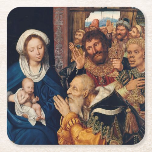 Quentin Matsys _ The Adoration of the Magi Square Paper Coaster