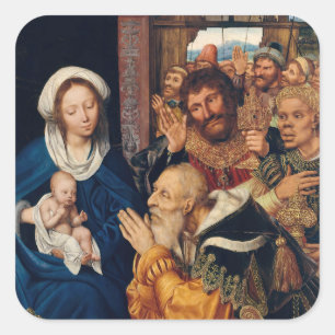 Quentin Matsys - The Adoration of the Magi Square Sticker