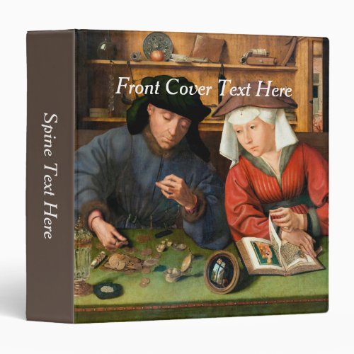 Quentin Matsys _ The Moneylender and His Wife 3 Ring Binder