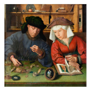 Quentin Matsys - The Moneylender and His Wife Acrylic Print