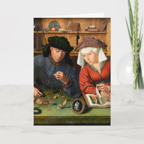 Quentin Matsys _ The Moneylender and His Wife Card