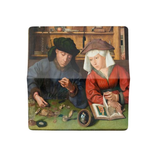 Quentin Matsys _ The Moneylender and His Wife Checkbook Cover