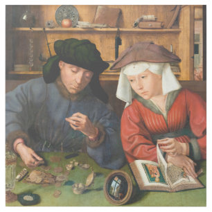 Quentin Matsys - The Moneylender and His Wife Gallery Wrap