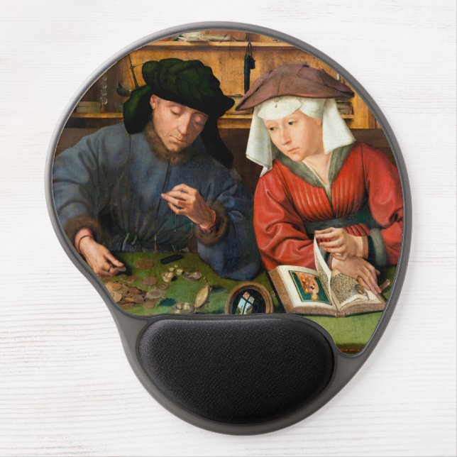 Quentin Matsys - The Moneylender and His Wife Gel Mouse Pad (Front)