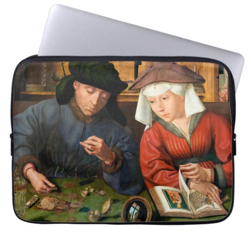 Quentin Matsys _ The Moneylender and His Wife Laptop Sleeve