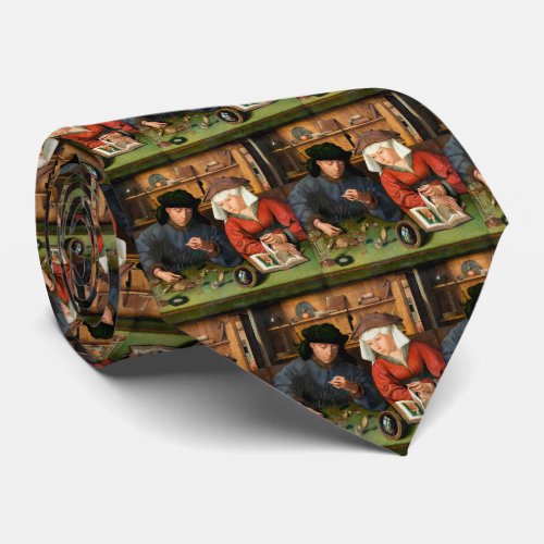 Quentin Matsys _ The Moneylender and His Wife Neck Tie